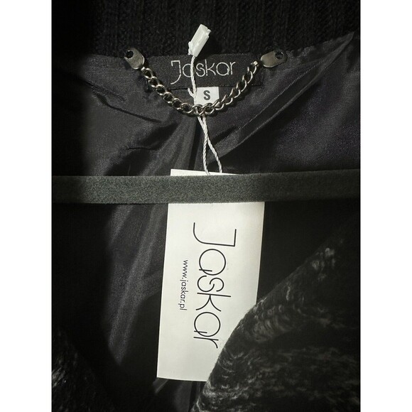 Jaskar Cardigan  Gray Wool Blend Sweater Jacket Zip Knit Collar Pockets Small - Picture 2 of 11